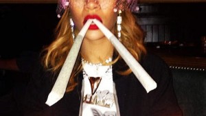 Rihanna joints blowen Amsterdam